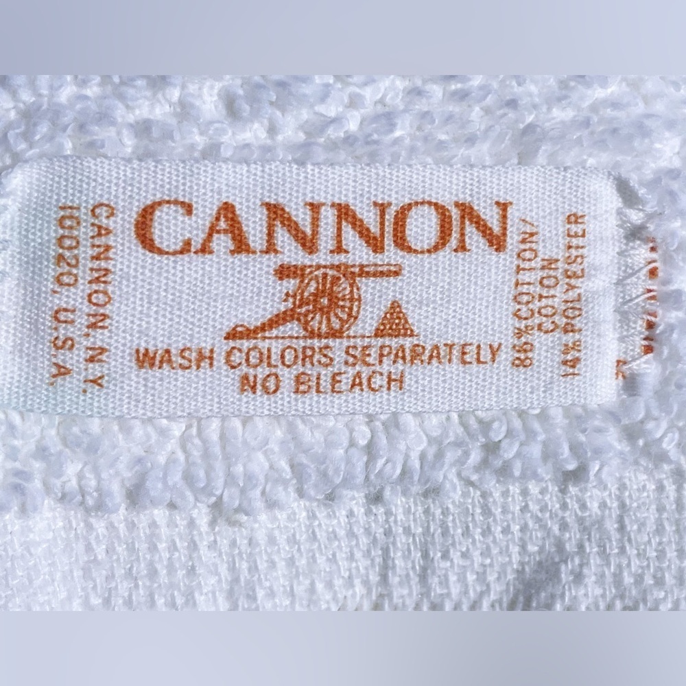 Frog Floral Vtg 1970s Cannon Fringe 21” x 36” Small Bath Towel (1) - Picture 3 of 10
